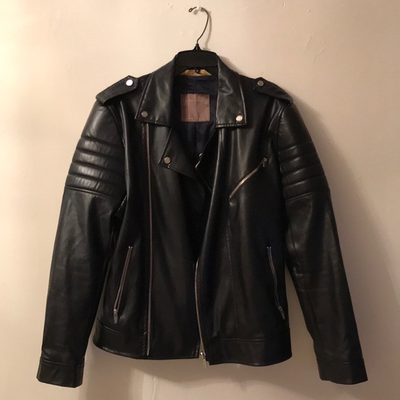 Zara Other - Zara Man blue leather jacket